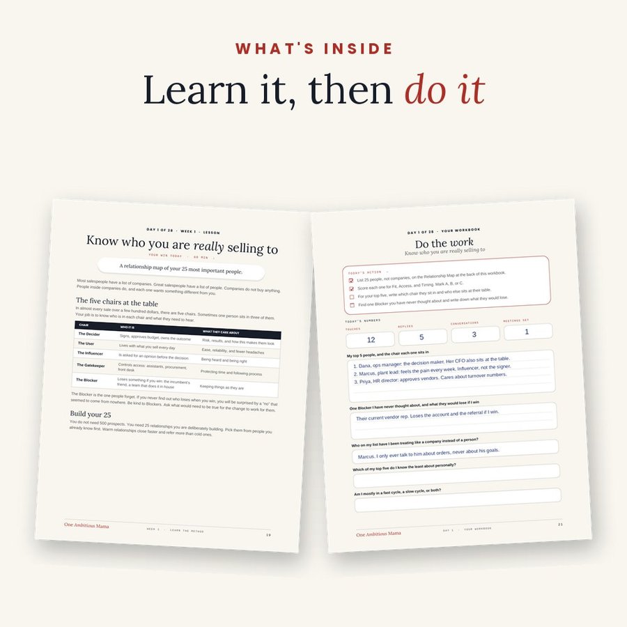 A Day 1 lesson page beside its filled-in workbook page