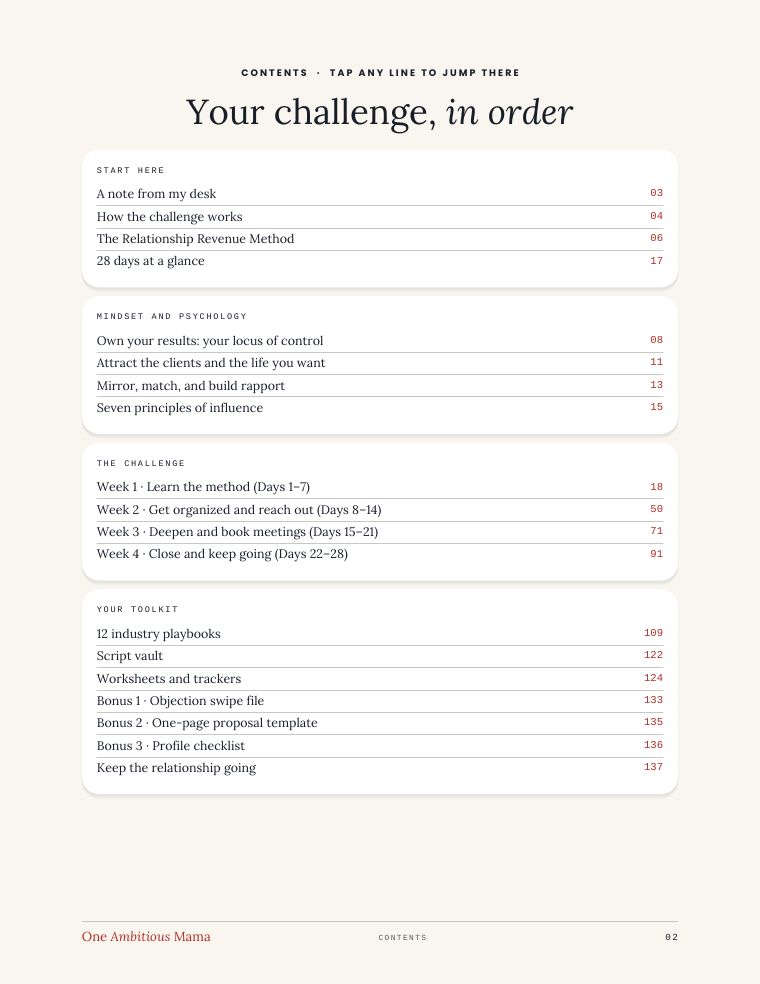 Your challenge, in order